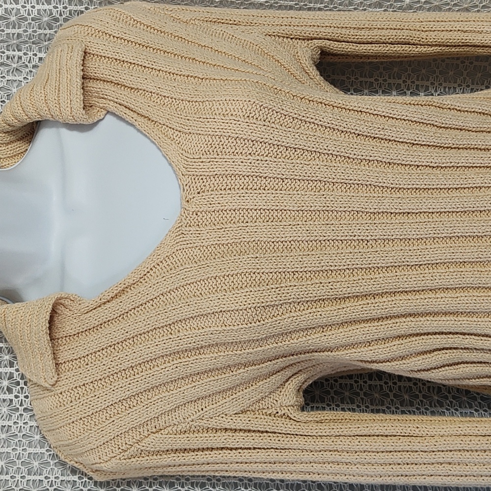 J. Crew Women's Tan V-Neck Sweater